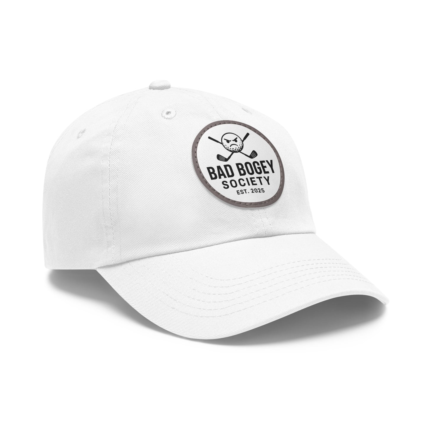Dad Hat with Leather Patch – Unstructured Low Profile Cap | Comfortable Bio-Washed Cotton | Stylish Casual Wear