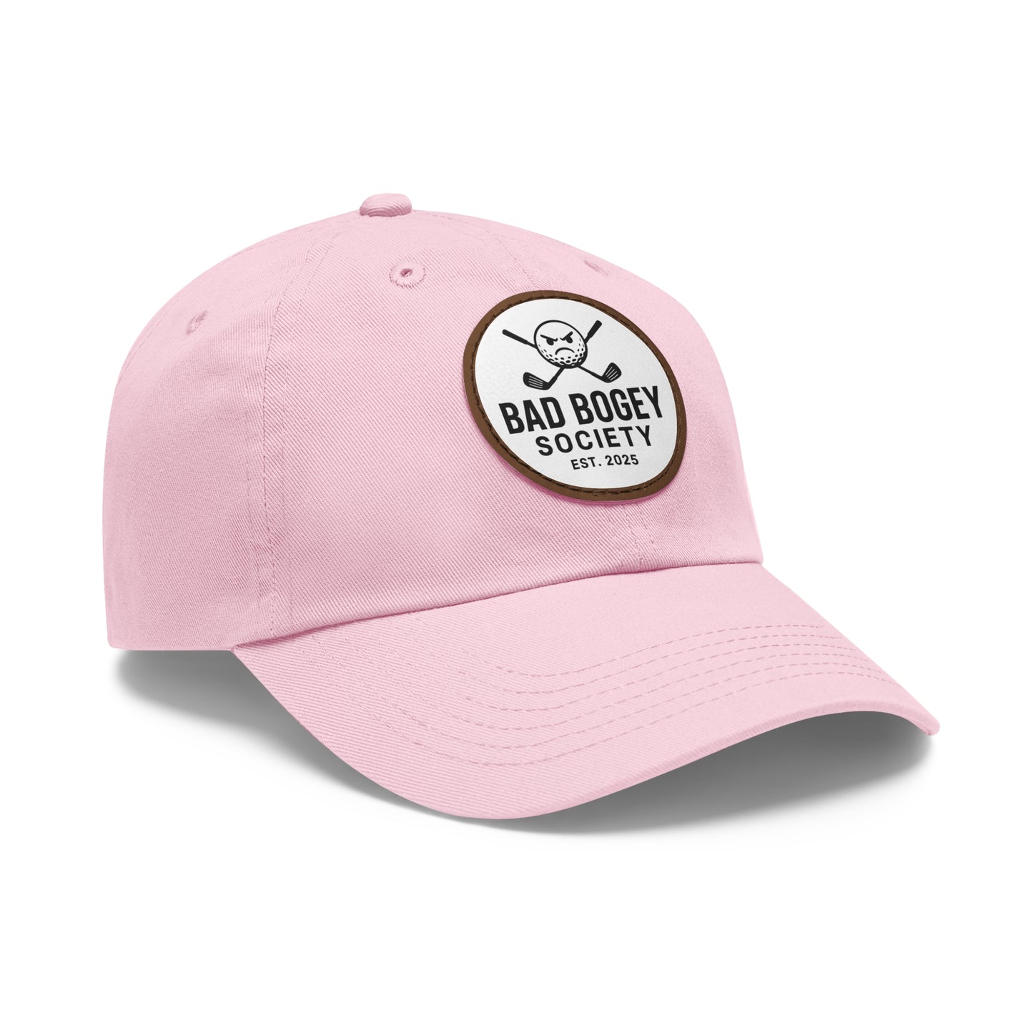 Dad Hat with Leather Patch – Unstructured Low Profile Cap | Comfortable Bio-Washed Cotton | Stylish Casual Wear