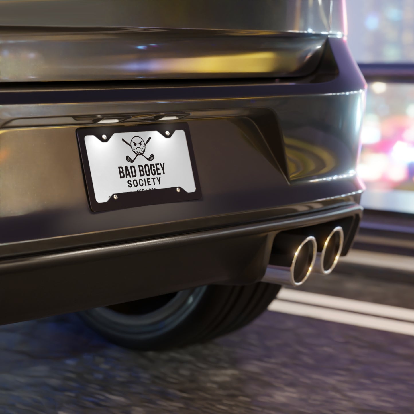 Custom Golf Vanity Plate – Bad Bogey Society Personalized License Plate | Unique Car Decor & Golf Lover Gift
