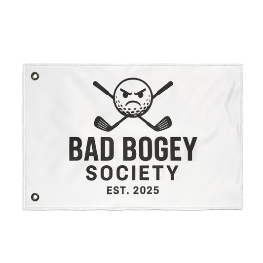 Bad Bogey Society Double-Sided Golf Flag – Outdoor Yard Decor | Perfect Gift for Golf Lovers
