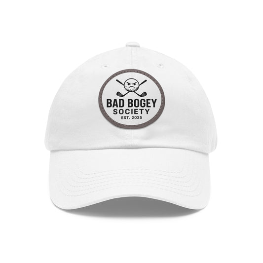 Dad Hat with Leather Patch – Unstructured Low Profile Cap | Comfortable Bio-Washed Cotton | Stylish Casual Wear