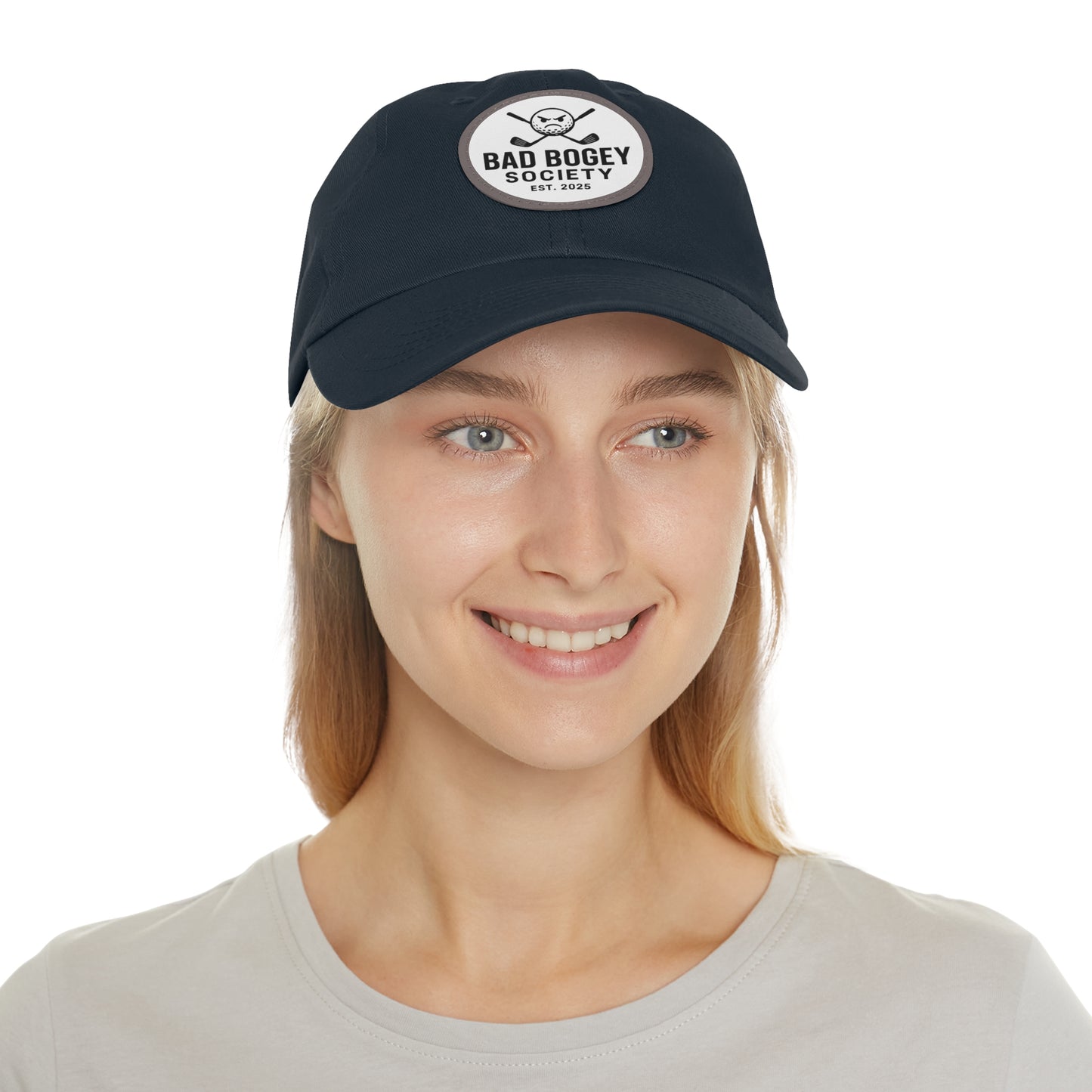 Dad Hat with Leather Patch – Unstructured Low Profile Cap | Comfortable Bio-Washed Cotton | Stylish Casual Wear