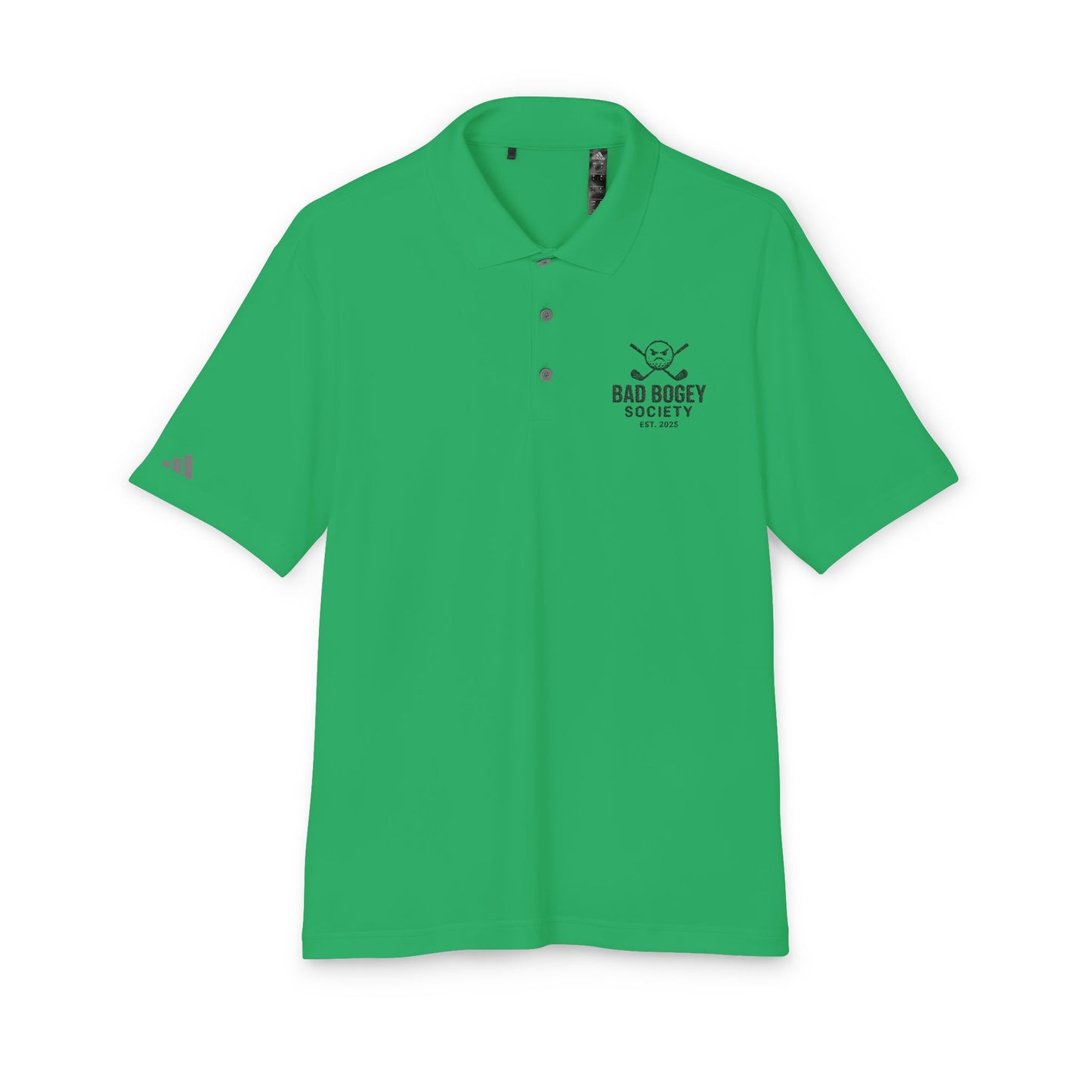 Adidas Unisex Performance Polo - Bad Bogey Society Golf Shirt | Eco-Friendly Sportswear | Cool & Comfortable | Gift for Golf Lovers
