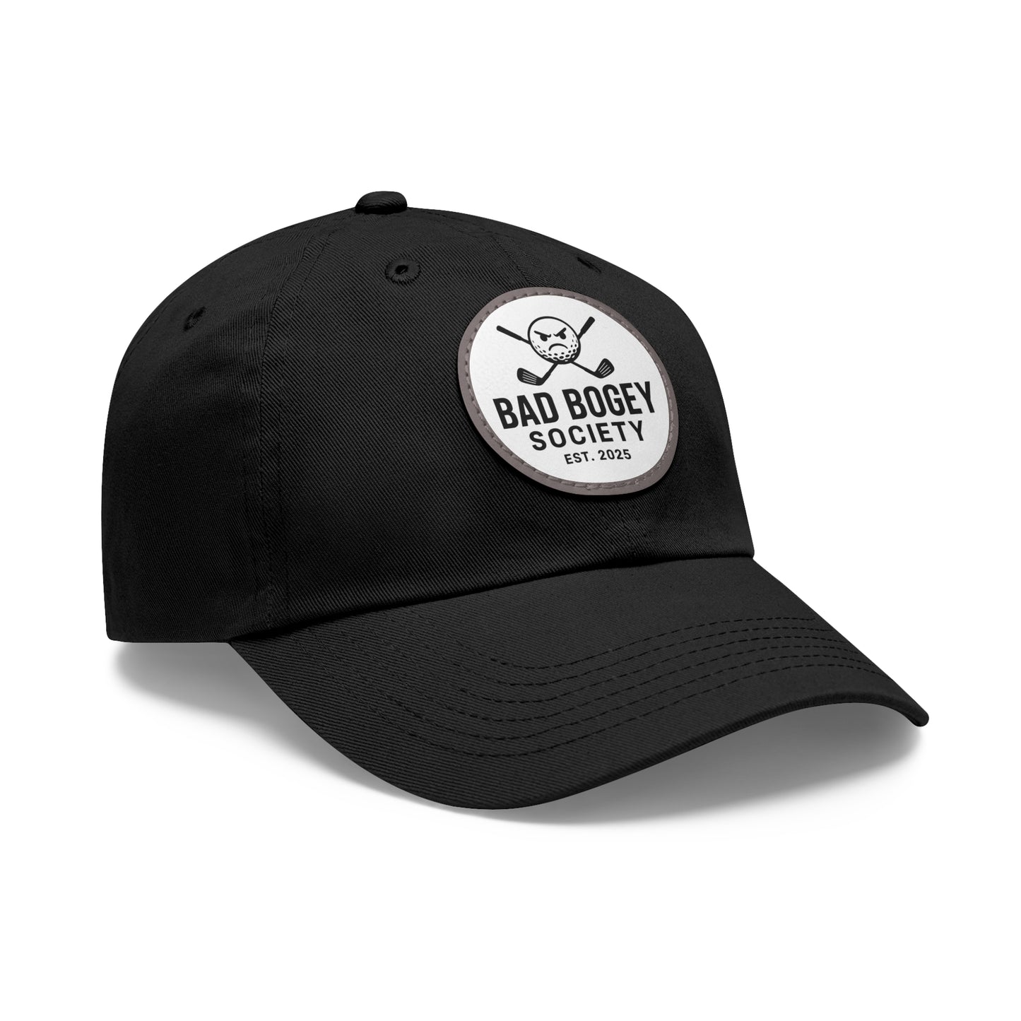 Dad Hat with Leather Patch – Unstructured Low Profile Cap | Comfortable Bio-Washed Cotton | Stylish Casual Wear