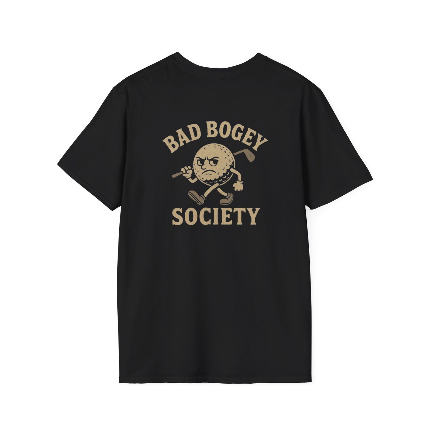 Bad Bogey Society Unisex Softstyle T-Shirt – Comfortable Casual Wear | Perfect Golf Lover Gift & Birthday Present