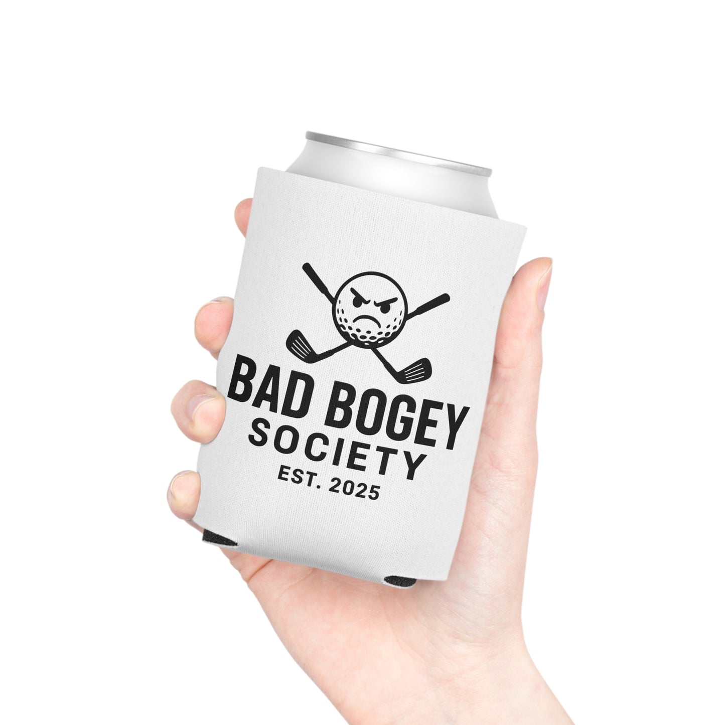 Bad Bogey Society Can Cooler – Fun Golf Gift & Drink Insulator | Perfect for Summer Parties & Outdoor Fun