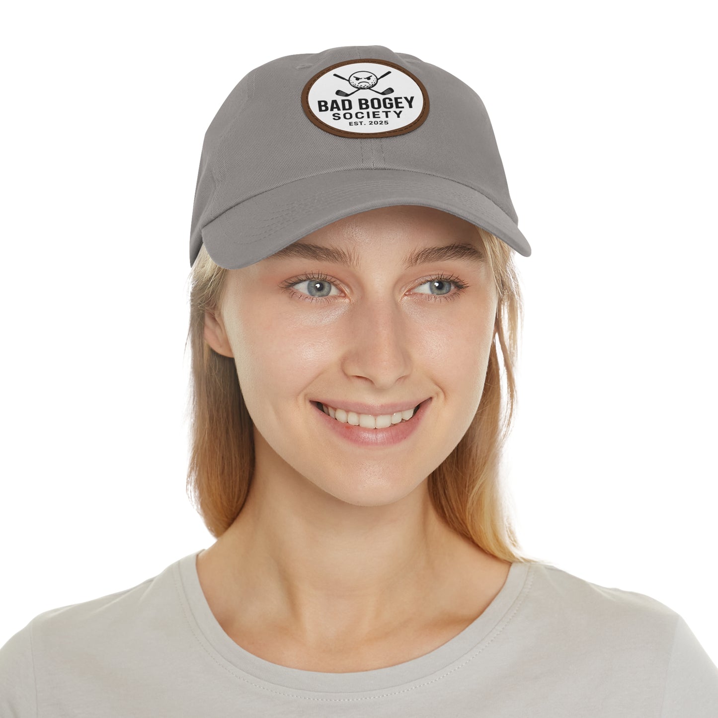 Dad Hat with Leather Patch – Unstructured Low Profile Cap | Comfortable Bio-Washed Cotton | Stylish Casual Wear