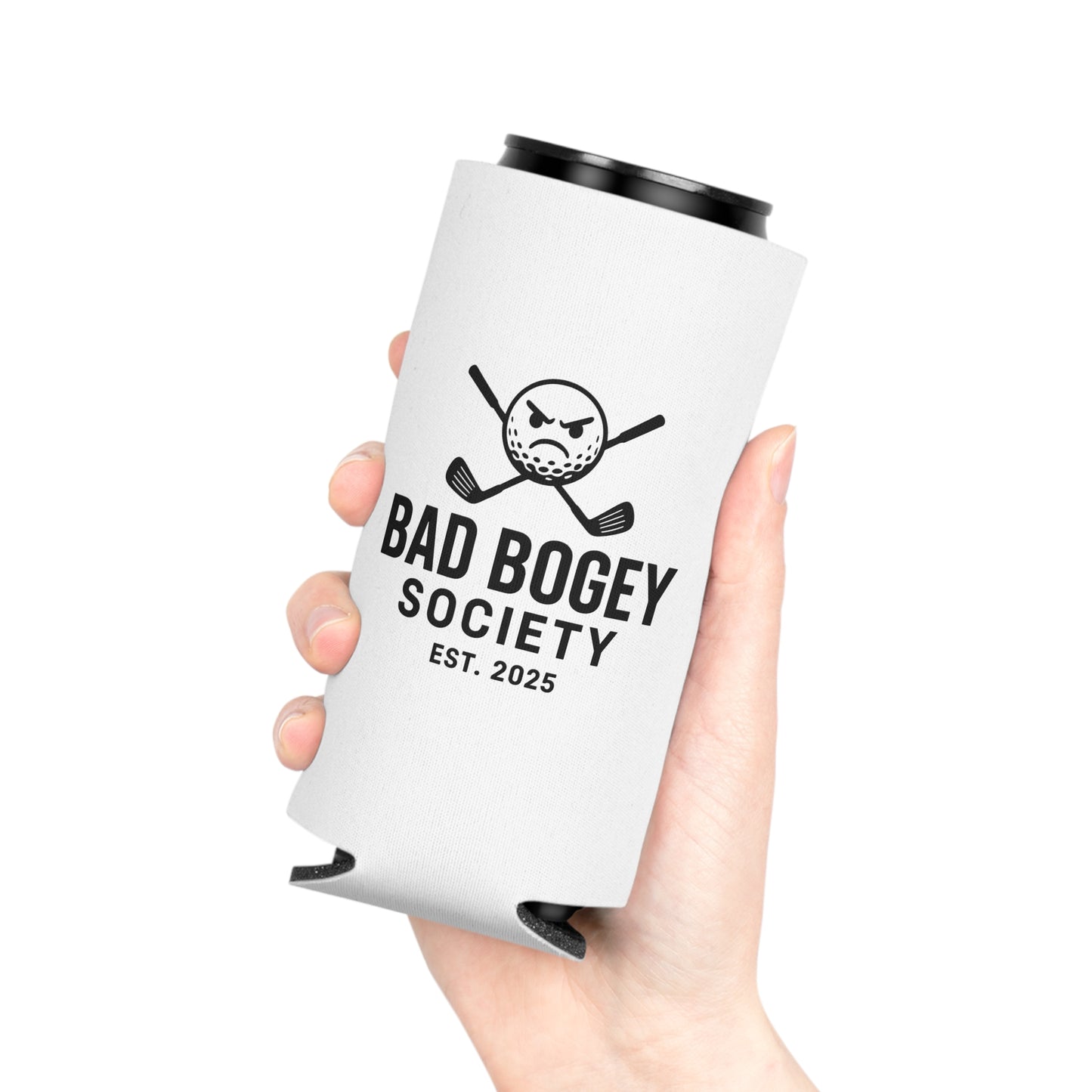 Bad Bogey Society Can Cooler – Fun Golf Gift & Drink Insulator | Perfect for Summer Parties & Outdoor Fun