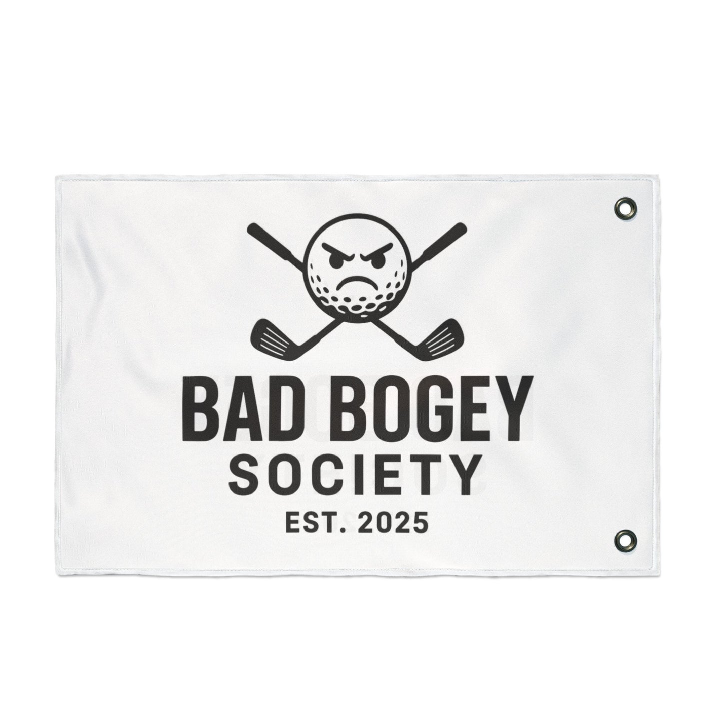 Bad Bogey Society Double-Sided Golf Flag – Outdoor Yard Decor | Perfect Gift for Golf Lovers