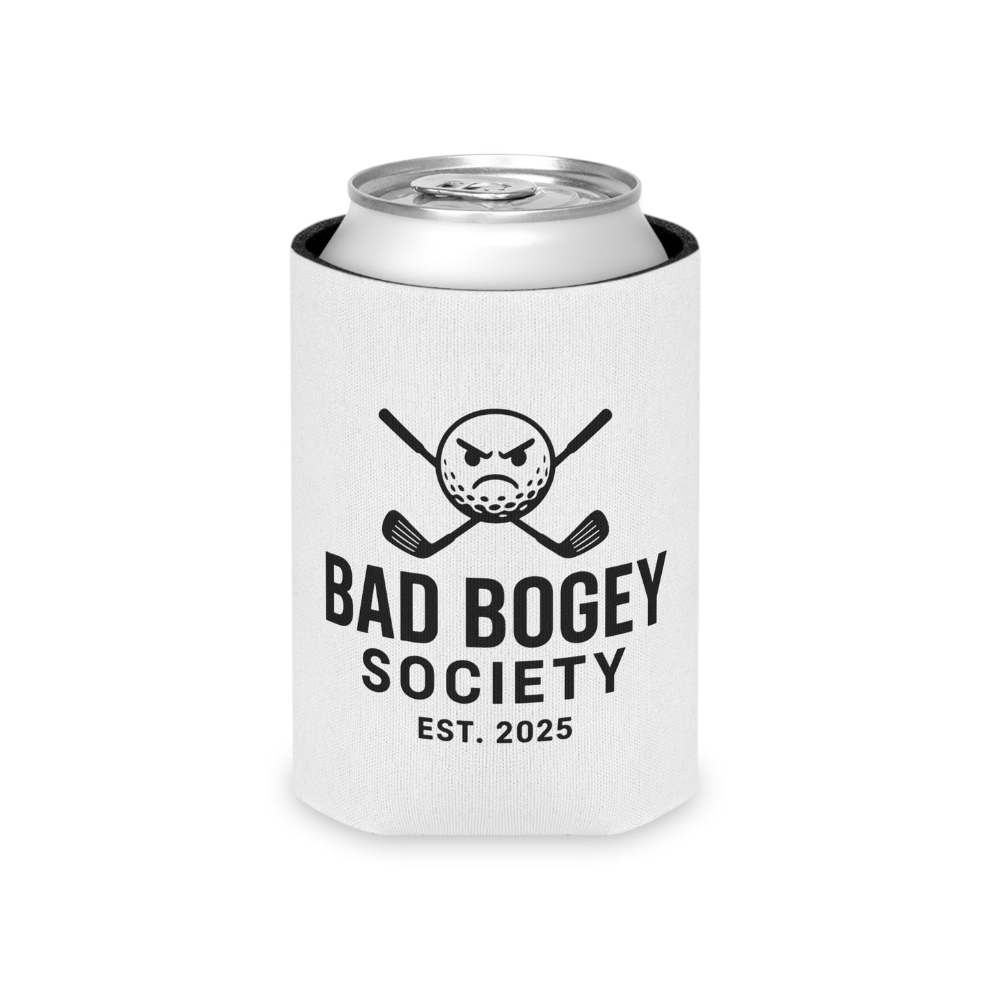 Bad Bogey Society Can Cooler – Fun Golf Gift & Drink Insulator | Perfect for Summer Parties & Outdoor Fun
