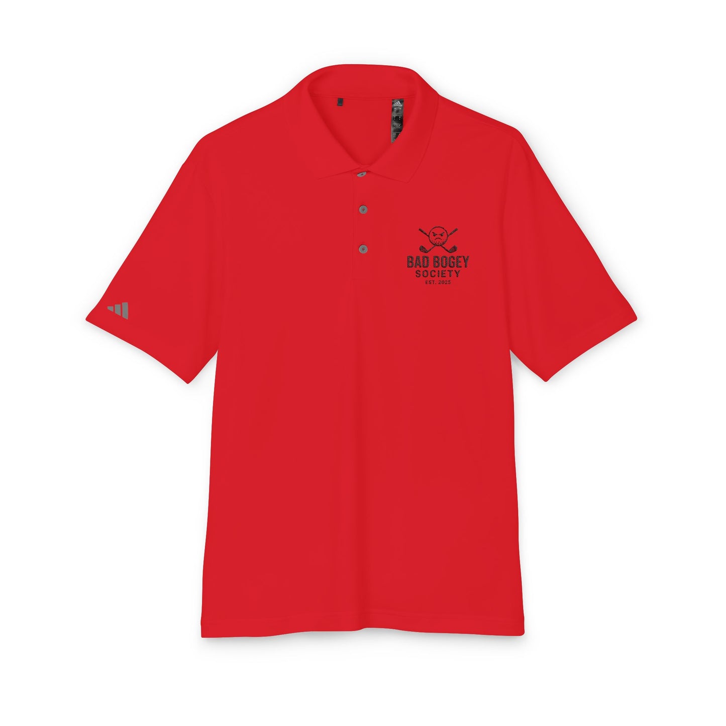 Adidas Unisex Performance Polo - Bad Bogey Society Golf Shirt | Eco-Friendly Sportswear | Cool & Comfortable | Gift for Golf Lovers