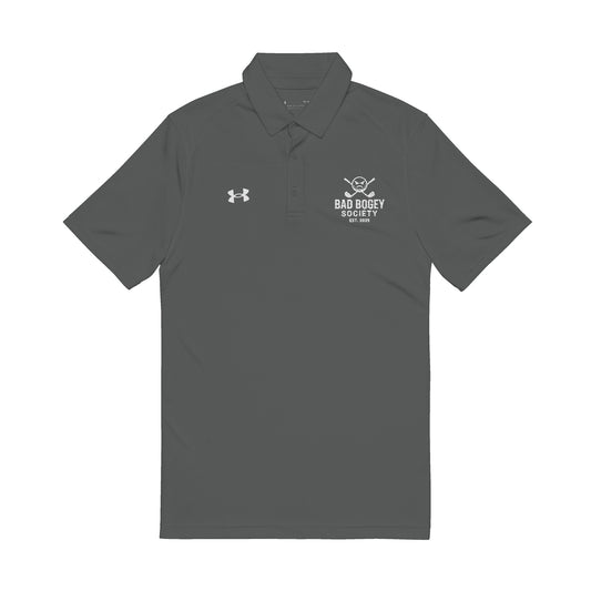 Bad Bogey Society x Under Armour®: Men’s Academy Embroidered Polo – Trendy Golf Shirt Meets Casual Activewear, Ultimate Sports Apparel Gift