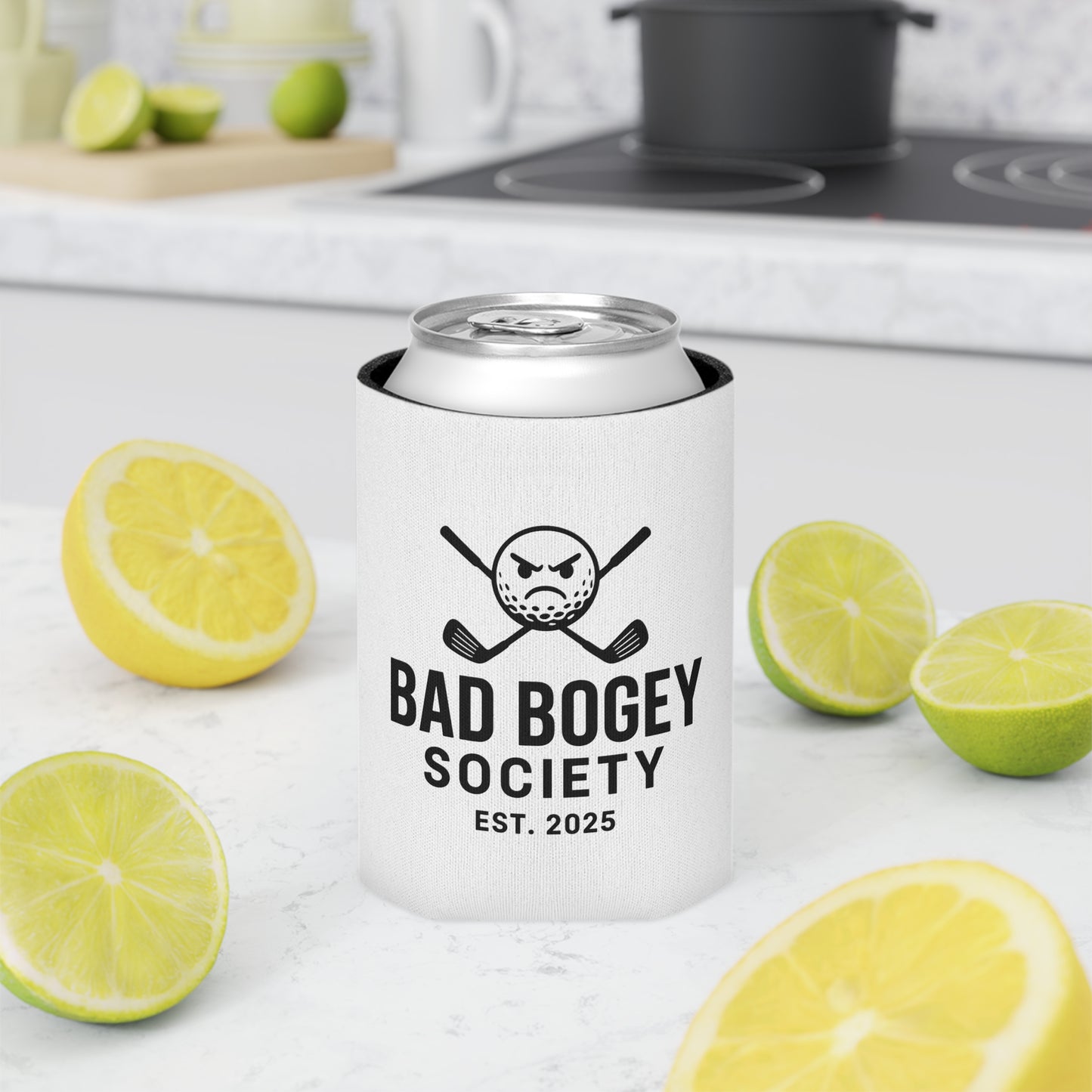 Bad Bogey Society Can Cooler – Fun Golf Gift & Drink Insulator | Perfect for Summer Parties & Outdoor Fun