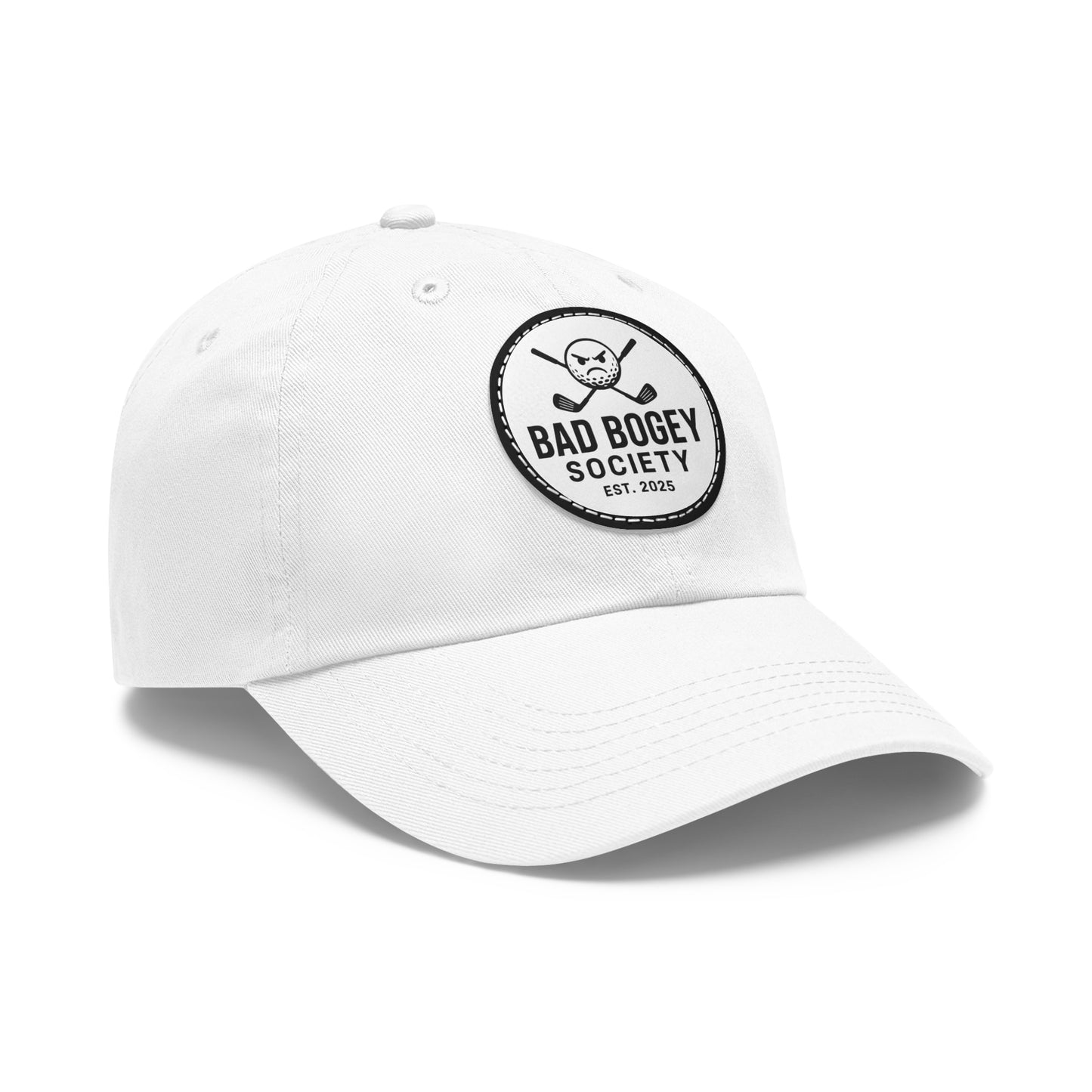 Dad Hat with Leather Patch – Unstructured Low Profile Cap | Comfortable Bio-Washed Cotton | Stylish Casual Wear