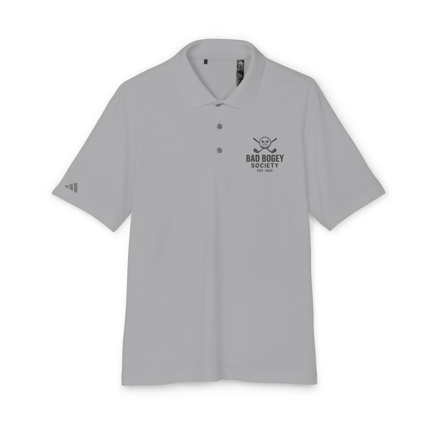 Adidas Unisex Performance Polo - Bad Bogey Society Golf Shirt | Eco-Friendly Sportswear | Cool & Comfortable | Gift for Golf Lovers