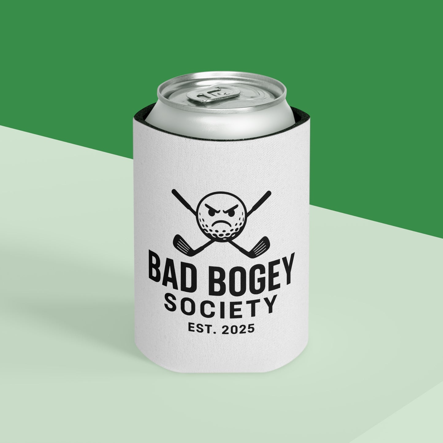 Bad Bogey Society Can Cooler – Fun Golf Gift & Drink Insulator | Perfect for Summer Parties & Outdoor Fun