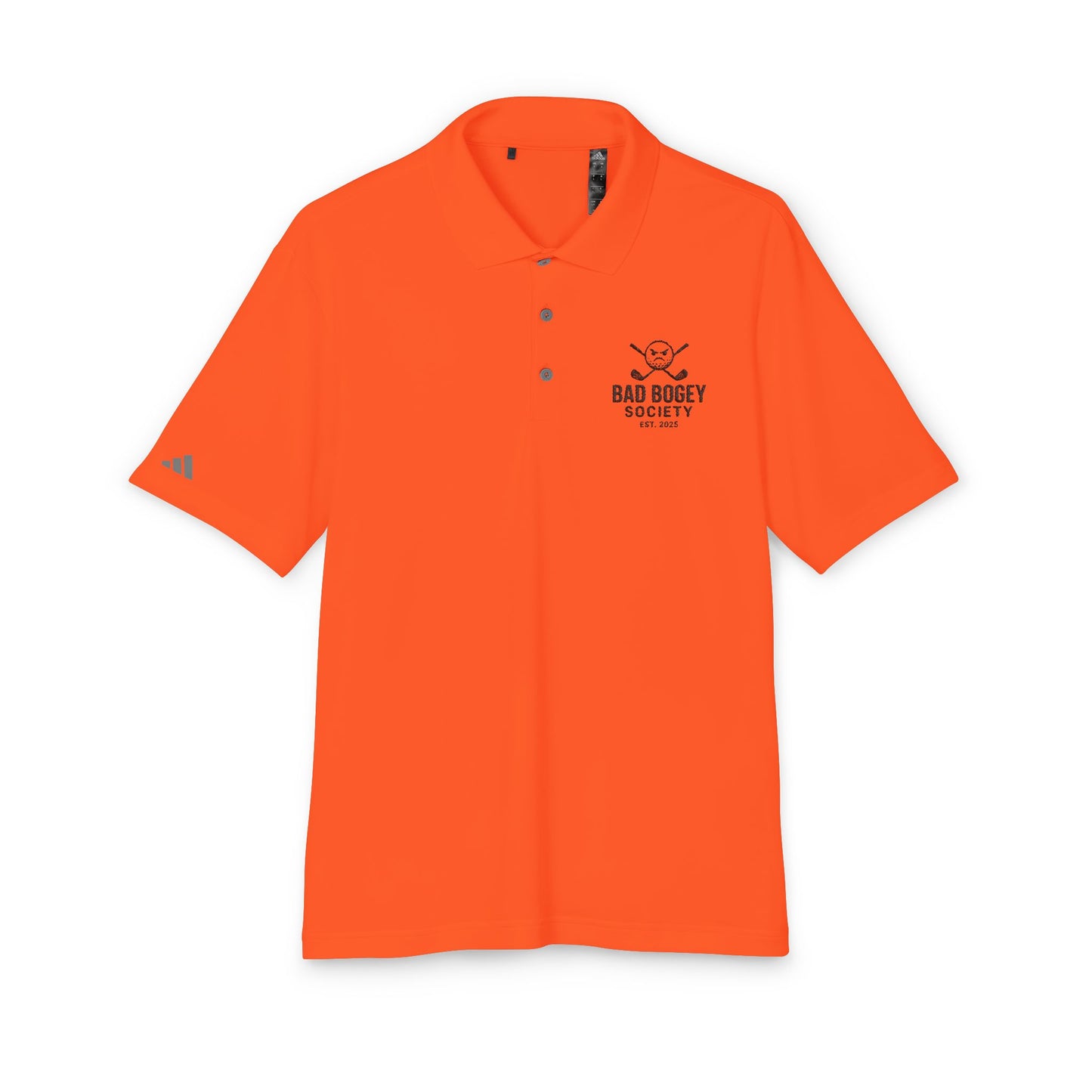 Adidas Unisex Performance Polo - Bad Bogey Society Golf Shirt | Eco-Friendly Sportswear | Cool & Comfortable | Gift for Golf Lovers