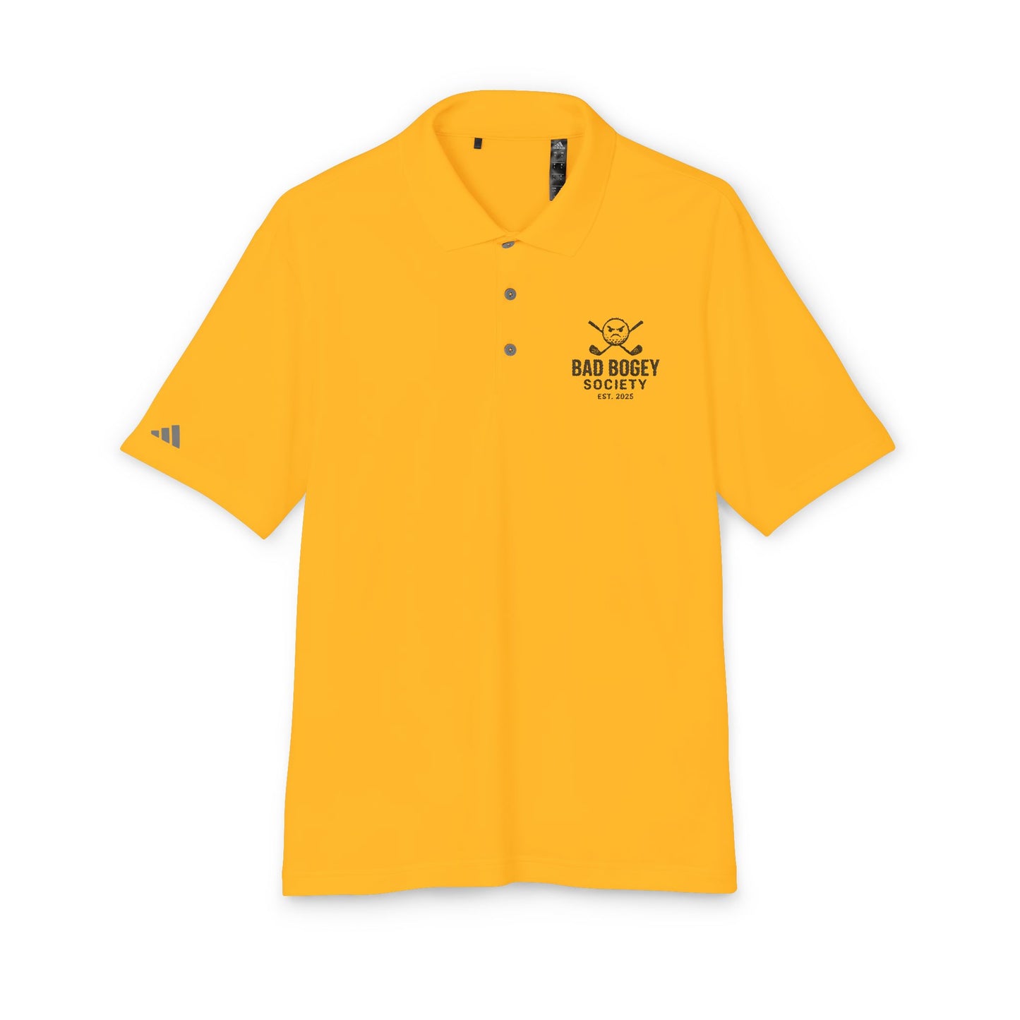 Adidas Unisex Performance Polo - Bad Bogey Society Golf Shirt | Eco-Friendly Sportswear | Cool & Comfortable | Gift for Golf Lovers