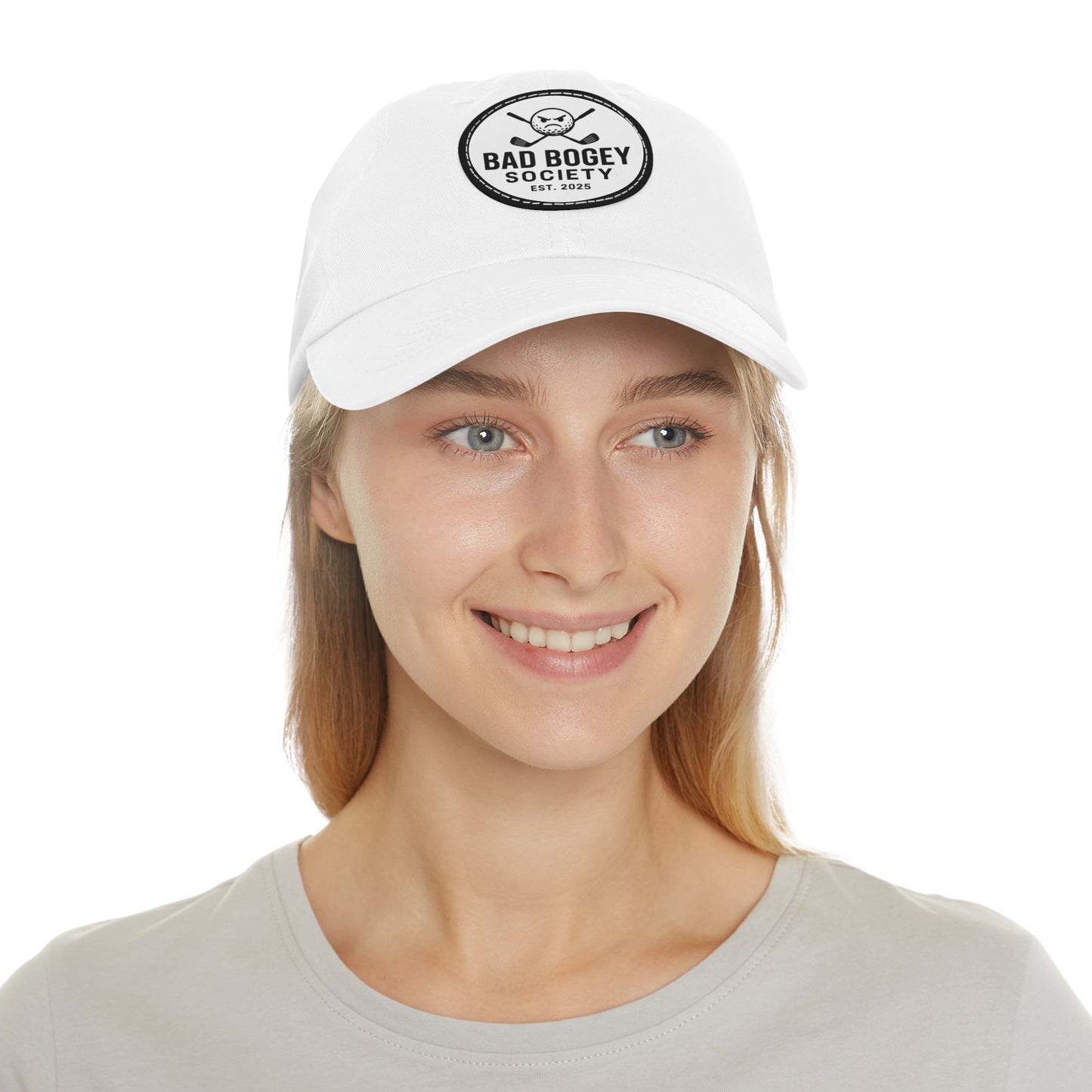Dad Hat with Leather Patch – Unstructured Low Profile Cap | Comfortable Bio-Washed Cotton | Stylish Casual Wear
