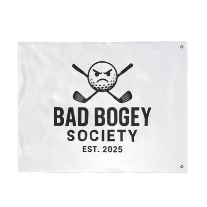 Bad Bogey Society Double-Sided Golf Flag – Outdoor Yard Decor | Perfect Gift for Golf Lovers