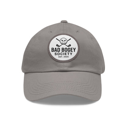 Dad Hat with Leather Patch – Unstructured Low Profile Cap | Comfortable Bio-Washed Cotton | Stylish Casual Wear