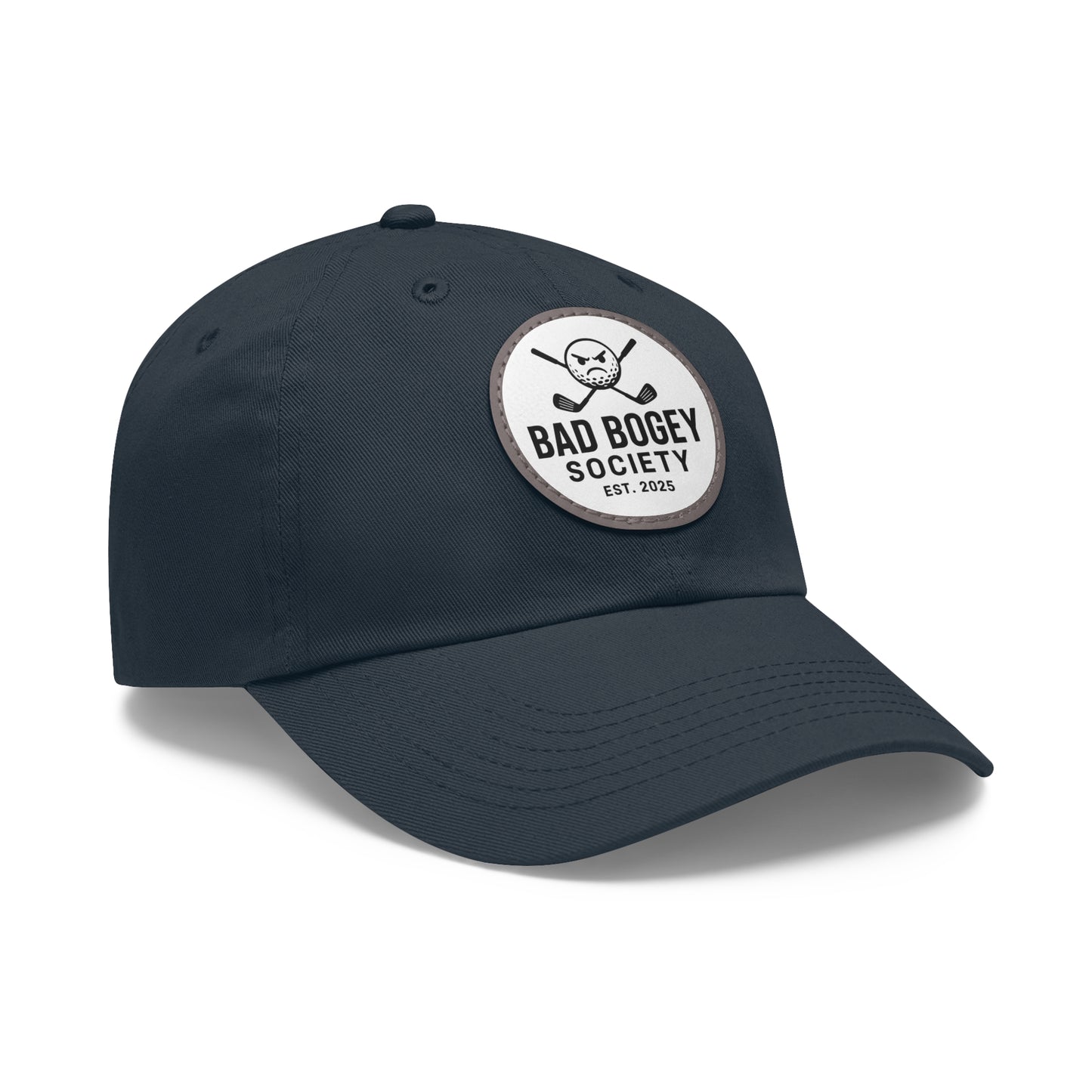 Dad Hat with Leather Patch – Unstructured Low Profile Cap | Comfortable Bio-Washed Cotton | Stylish Casual Wear
