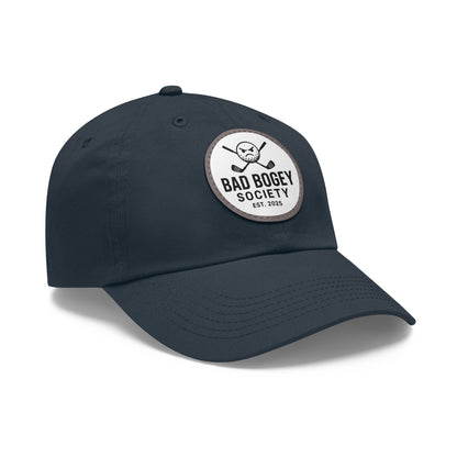 Dad Hat with Leather Patch – Unstructured Low Profile Cap | Comfortable Bio-Washed Cotton | Stylish Casual Wear