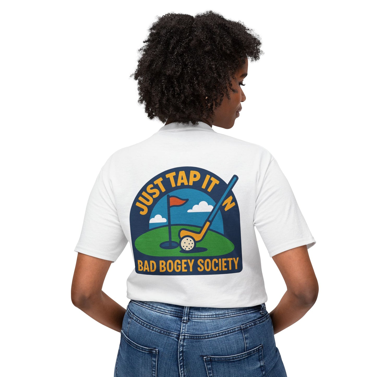 Golf T-Shirt for Humorous Golfers - 'I Putt Out / Just Tap It In' Design