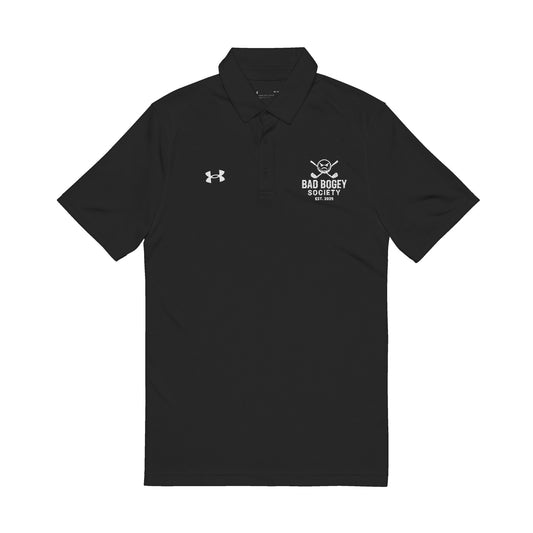 Bad Bogey Society x Under Armour®: Men’s Academy Embroidered Polo – Trendy Golf Shirt Meets Casual Activewear, Ultimate Sports Apparel Gift
