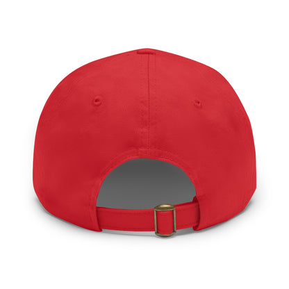 Dad Hat with Leather Patch – Unstructured Low Profile Cap | Comfortable Bio-Washed Cotton | Stylish Casual Wear