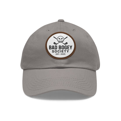 Dad Hat with Leather Patch – Unstructured Low Profile Cap | Comfortable Bio-Washed Cotton | Stylish Casual Wear