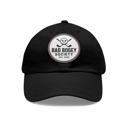 Dad Hat with Leather Patch – Unstructured Low Profile Cap | Comfortable Bio-Washed Cotton | Stylish Casual Wear