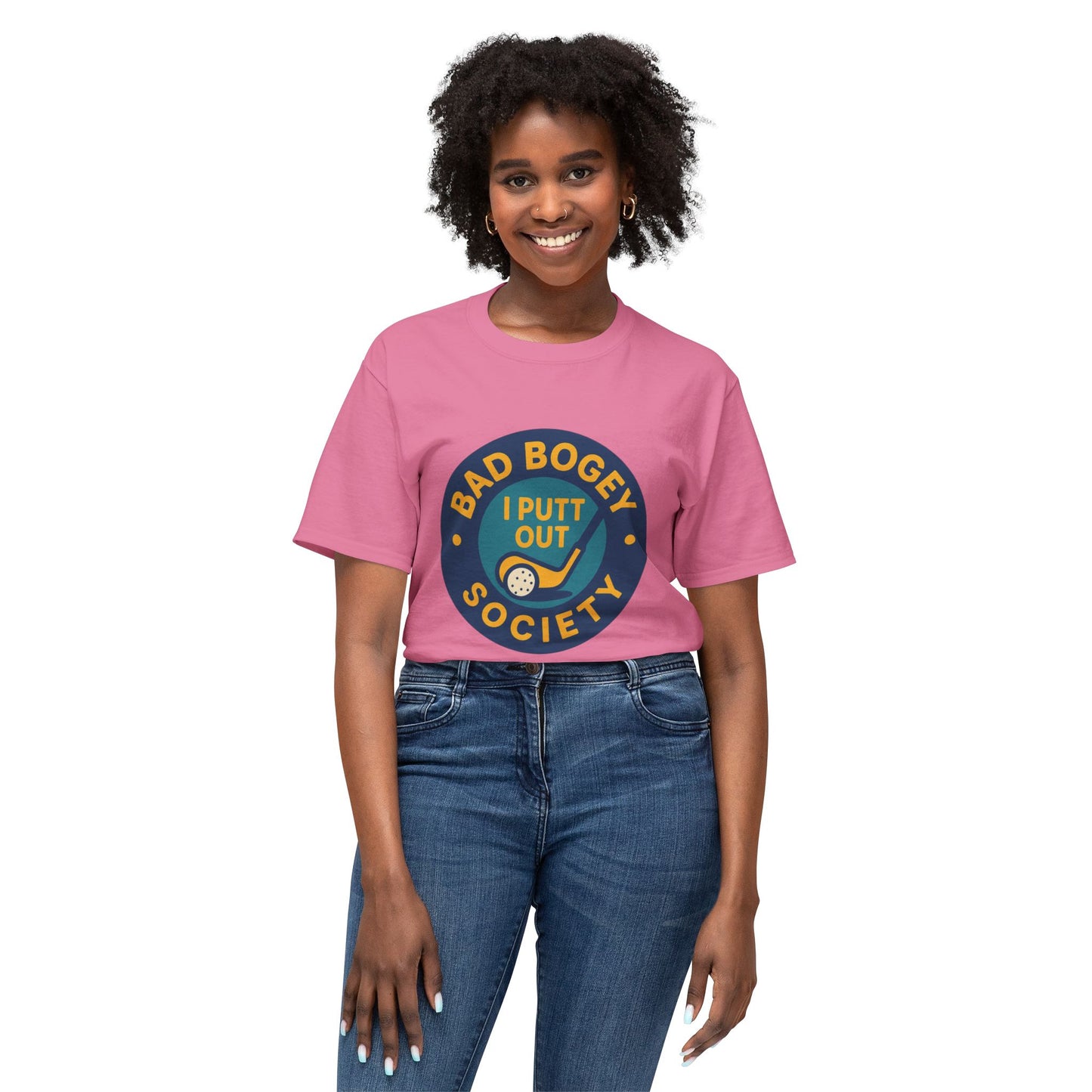 Golf T-Shirt for Humorous Golfers - 'I Putt Out / Just Tap It In' Design