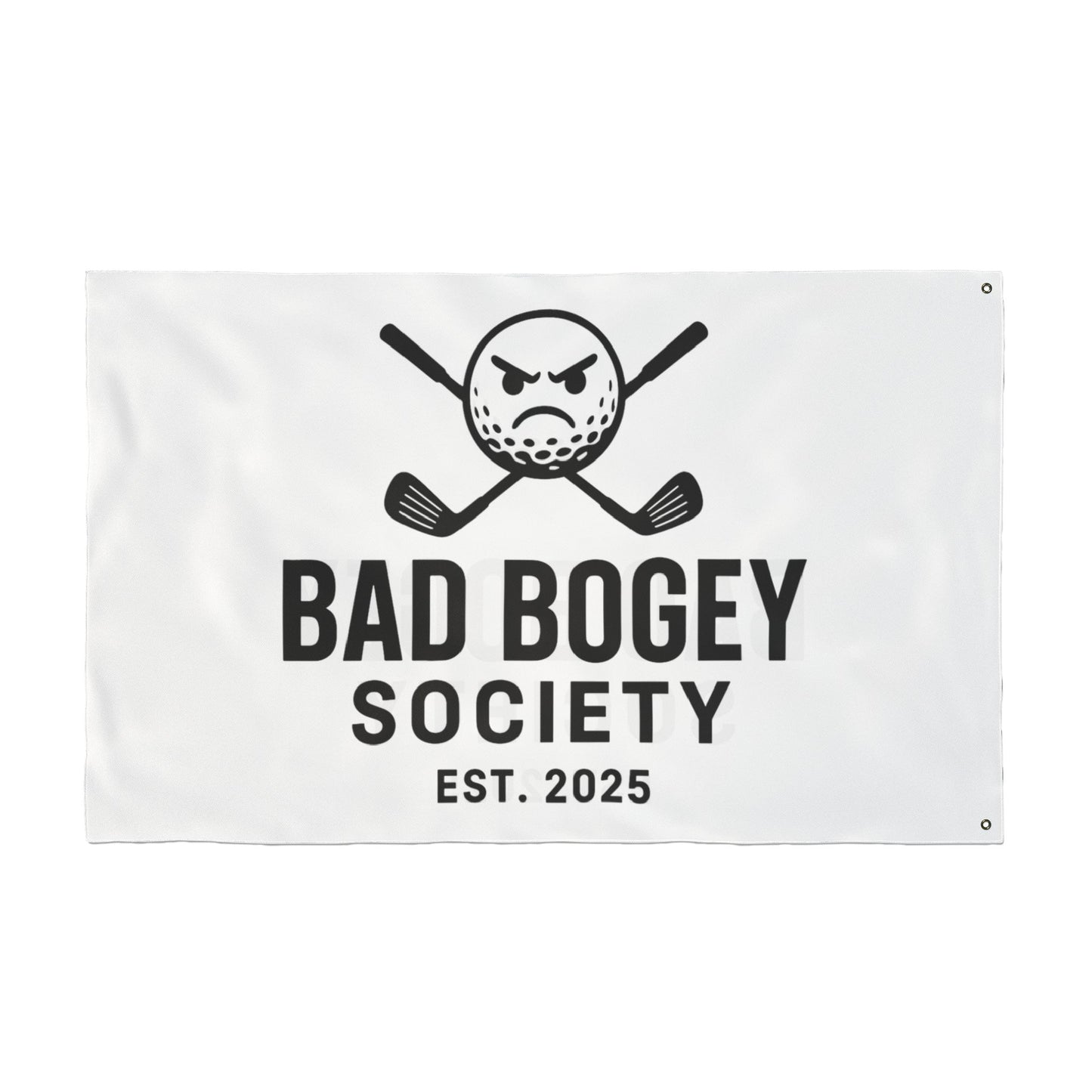 Bad Bogey Society Double-Sided Golf Flag – Outdoor Yard Decor | Perfect Gift for Golf Lovers