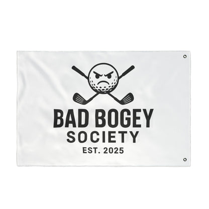 Bad Bogey Society Double-Sided Golf Flag – Outdoor Yard Decor | Perfect Gift for Golf Lovers