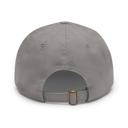 Dad Hat with Leather Patch – Unstructured Low Profile Cap | Comfortable Bio-Washed Cotton | Stylish Casual Wear
