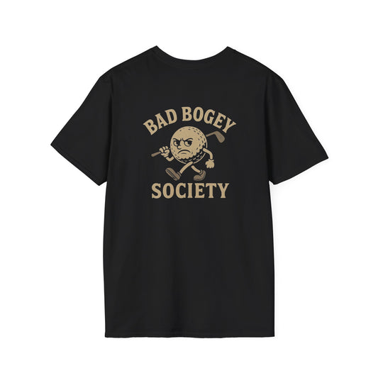 Bad Bogey Society Unisex Softstyle T-Shirt – Comfortable Casual Wear | Perfect Golf Lover Gift & Birthday Present