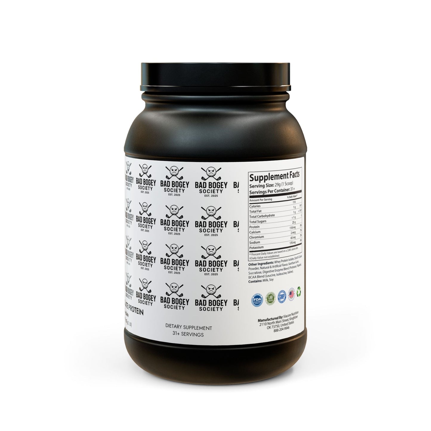 Whey Isolate Protein Supplement (907g) – Premium Muscle Recovery & Growth | Bad Bogey Society Fitness Fuel