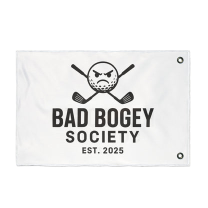 Bad Bogey Society Double-Sided Golf Flag – Outdoor Yard Decor | Perfect Gift for Golf Lovers