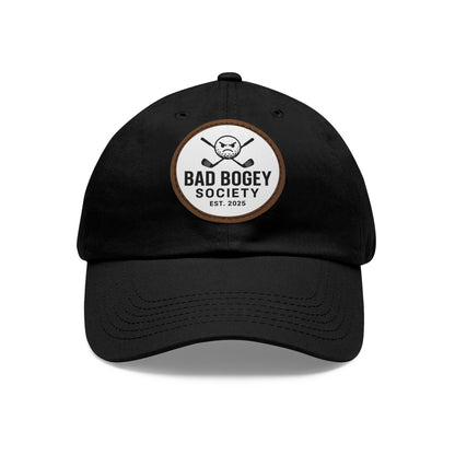 Dad Hat with Leather Patch – Unstructured Low Profile Cap | Comfortable Bio-Washed Cotton | Stylish Casual Wear