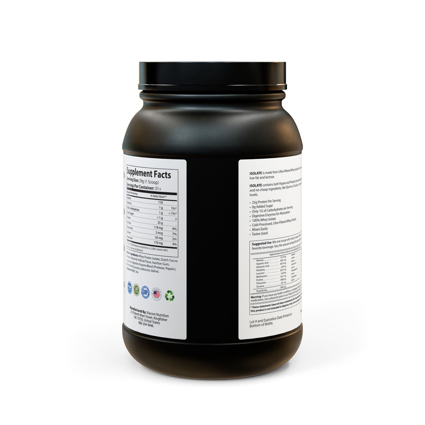 Whey Isolate Protein Supplement (907g) – Premium Muscle Recovery & Growth | Bad Bogey Society Fitness Fuel