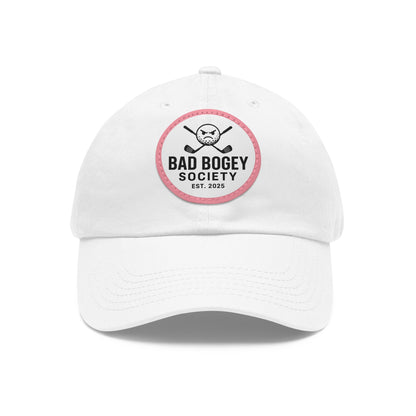 Dad Hat with Leather Patch – Unstructured Low Profile Cap | Comfortable Bio-Washed Cotton | Stylish Casual Wear