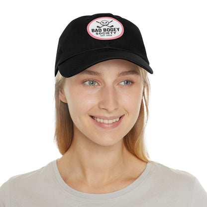 Dad Hat with Leather Patch – Unstructured Low Profile Cap | Comfortable Bio-Washed Cotton | Stylish Casual Wear