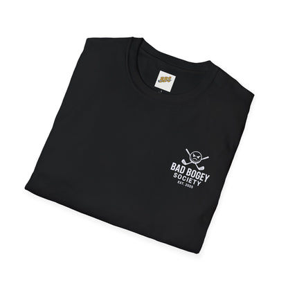 Bad Bogey Society Unisex Softstyle T-Shirt – Comfortable Casual Wear | Perfect Golf Lover Gift & Birthday Present
