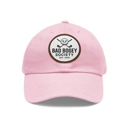 Dad Hat with Leather Patch – Unstructured Low Profile Cap | Comfortable Bio-Washed Cotton | Stylish Casual Wear
