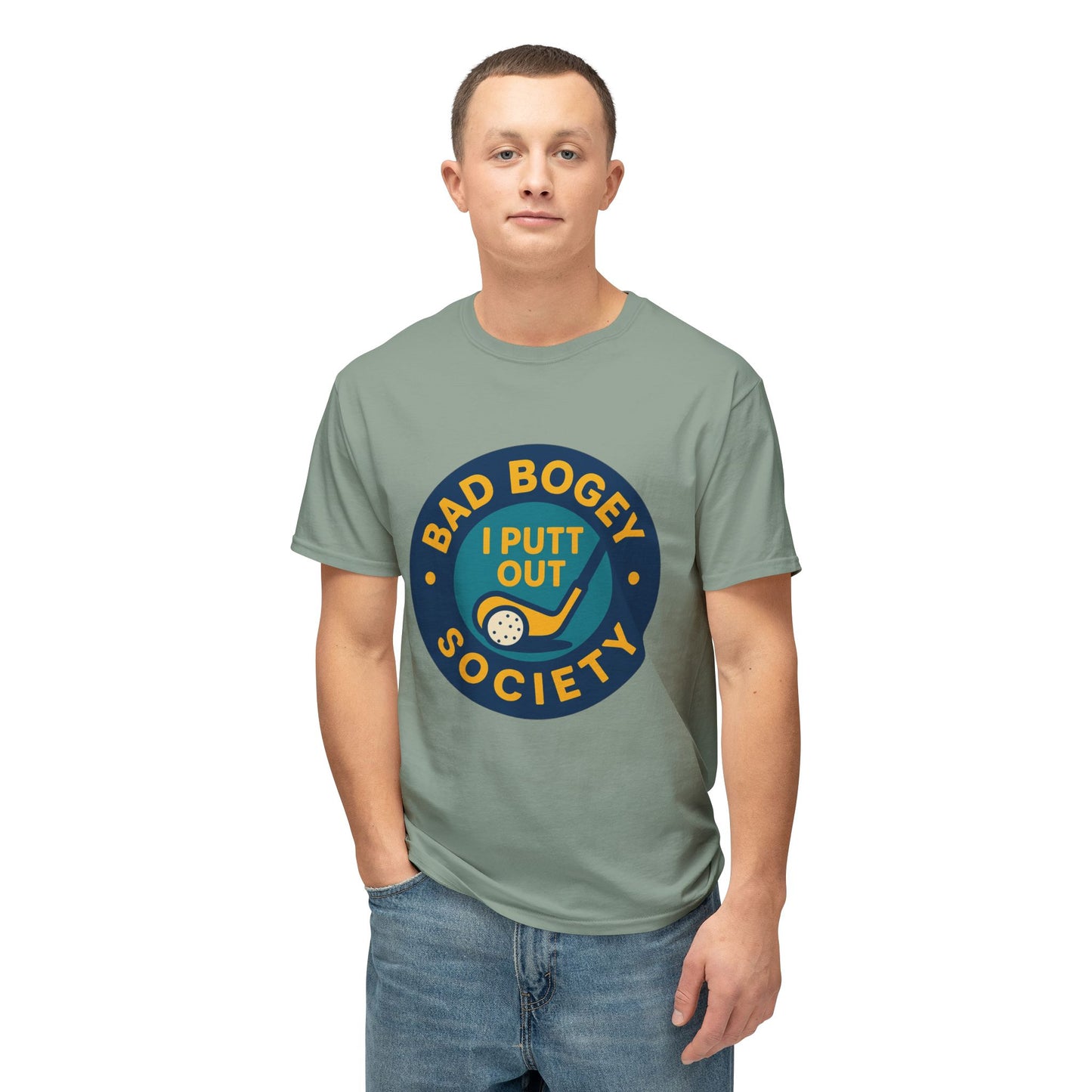 Golf T-Shirt for Humorous Golfers - 'I Putt Out / Just Tap It In' Design
