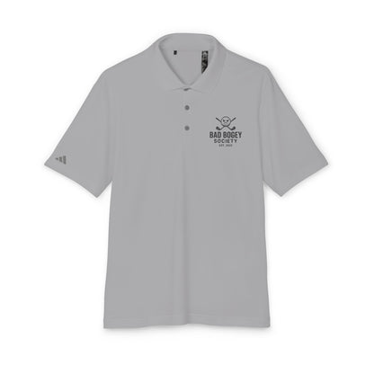 Adidas Unisex Performance Polo - Bad Bogey Society Golf Shirt | Eco-Friendly Sportswear | Cool & Comfortable | Gift for Golf Lovers