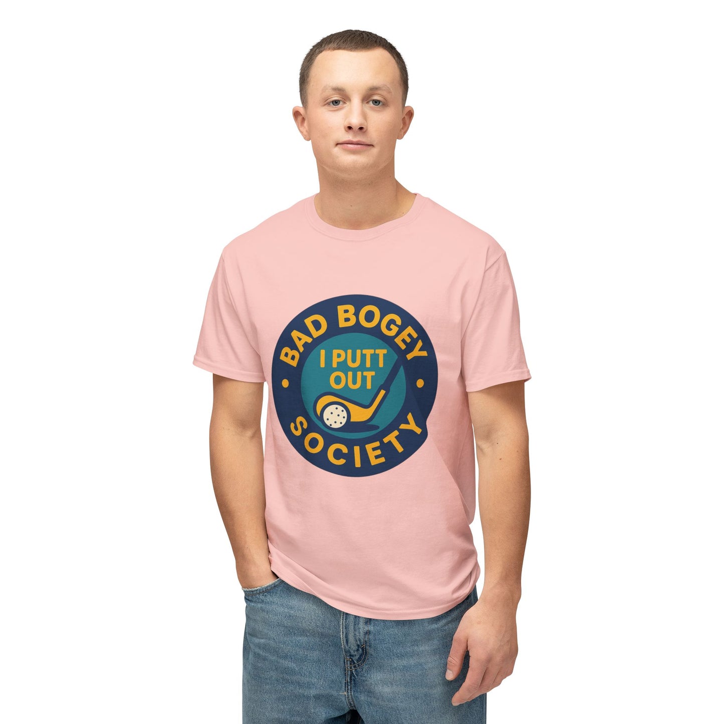 Golf T-Shirt for Humorous Golfers - 'I Putt Out / Just Tap It In' Design
