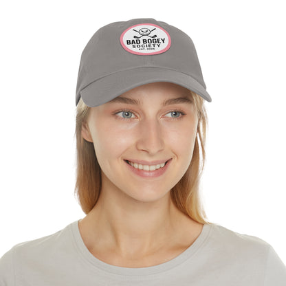Dad Hat with Leather Patch – Unstructured Low Profile Cap | Comfortable Bio-Washed Cotton | Stylish Casual Wear