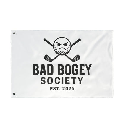 Bad Bogey Society Double-Sided Golf Flag – Outdoor Yard Decor | Perfect Gift for Golf Lovers